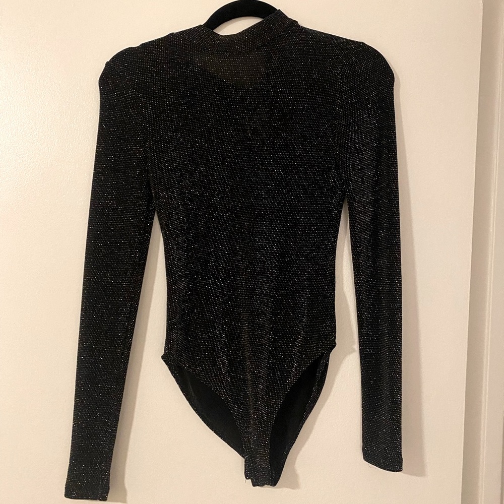 Forever 21 - black sparkle bodysuit - size small